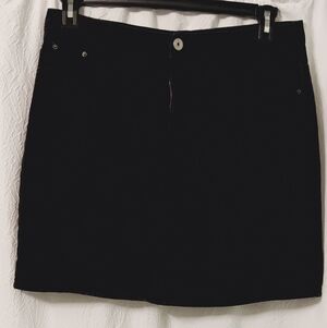 chouyatou Women's Baisc Five-Pocket Rugged Wear Denim Skirt with Slit Large